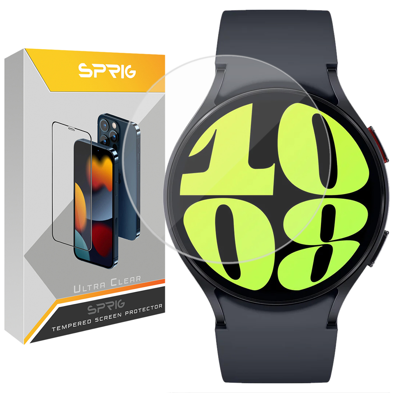 محافظ صفحه نمایش شیشه ای اسپریگ مدل SH-SP مناسب برای ساعت هوشمند سامسونگ Galaxy watch 6 44mm