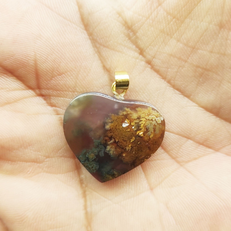 آویز گردنبند زنانه مدل عقیق شجر سوسنی طرح قلب کدR12 آویز گردنبند زنانه مدل عقیق شجر سوسنی طرح قلب کدR12