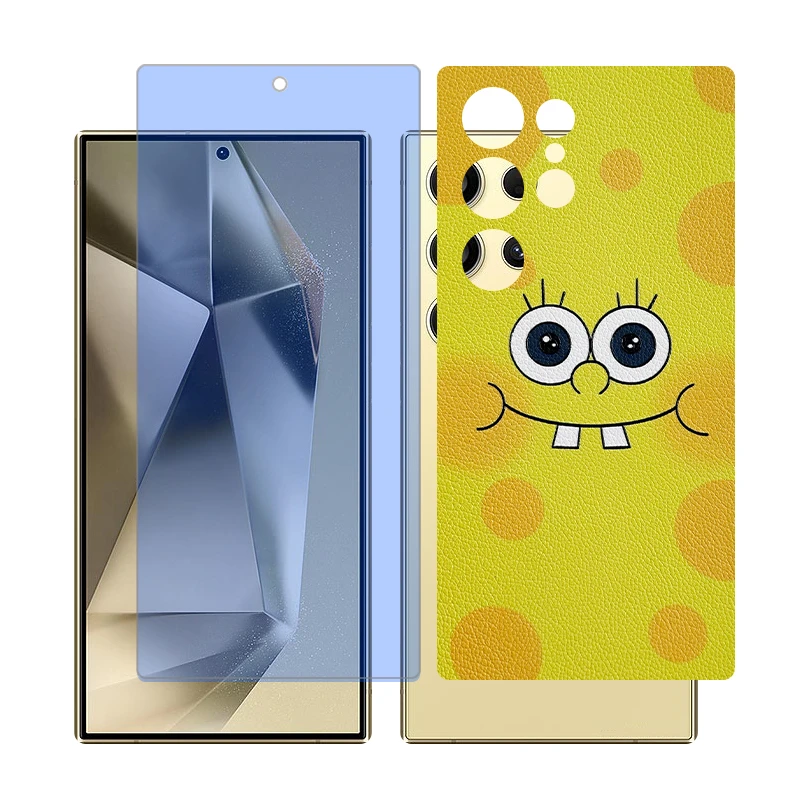 محافظ صفحه نمایش آنتی بلو گلس مدل Together مناسب برای گوشی موبایل سامسونگ Galaxy S23 Ultra به همراه برچسب پوششی