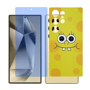 Glass Together model anti-blue screen protector for Samsung Galaxy S23 Ultra mobile phone with back cover sticker
