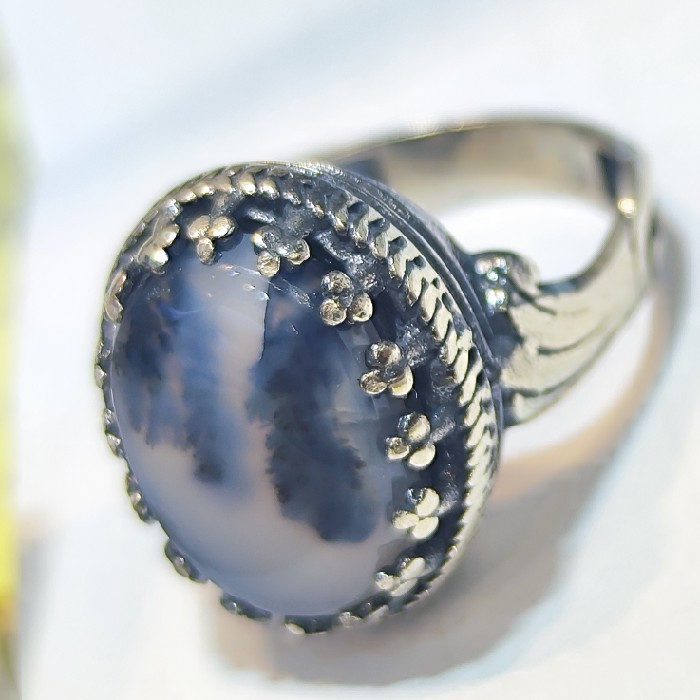 انگشتر نقره عقیق مردانه مدل رکاب دست ساز کد 74500