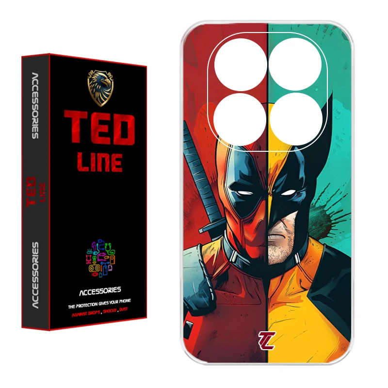کاور تد لاین طرح ددپول و ولورین کد 1134 مناسب برای گوشی موبایل شیائومی Redmi Note 14 Pro Plus 5G