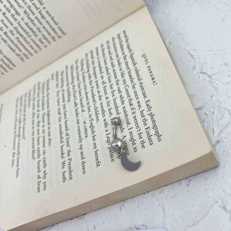 پیرسینگ ناف زنانه مدل ماه کد P4624