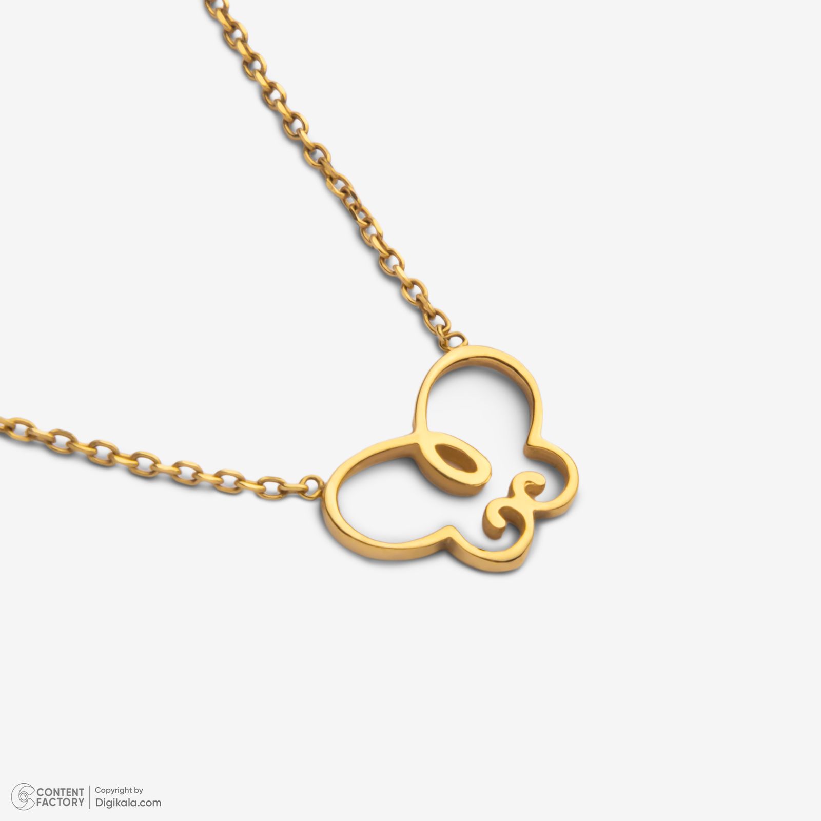 گردنبند طلا 18 عیار زنانه با زنجیر حلقه‌ای (فلامینگو) وی گالری مدل پروانه کد NB6536 -  - 7
