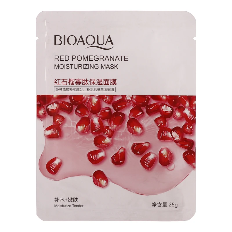 ماسک صورت بی آکوا مدل Pomegranate مناسب برای انواع پوست وزن 25 گرم