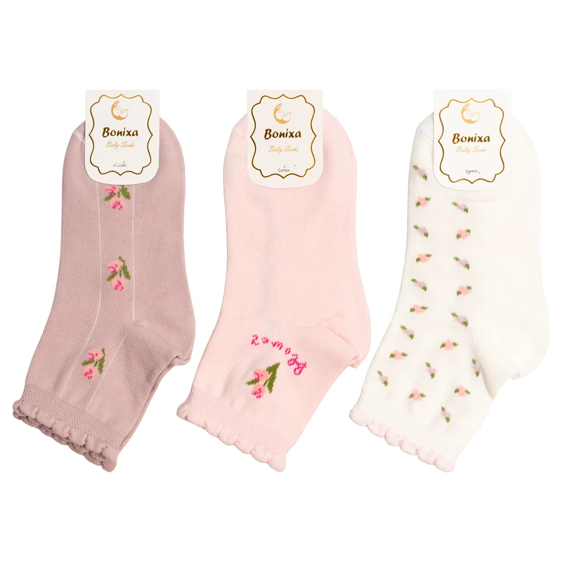 جوراب ساق بلند بچگانه بونیکسا مدل BX32-4 مجموعه 3 عددی