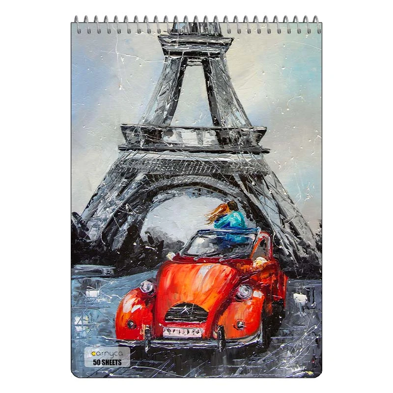 دفتر نقاشی 50 برگ سیمی کارنیکا طرح پاریس Paris کد 60181