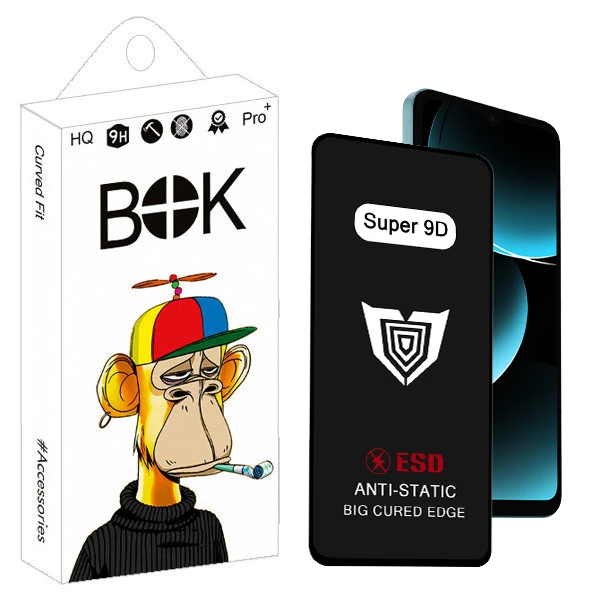 محافظ صفحه نمایش بوک مدل Super 9D Pro مناسب برای گوشی موبایل شیائومی poco M7 5G / Redmi 14c 5G / 14r