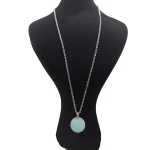 گردنبند زنانه مدل گوی سنگ اپال 