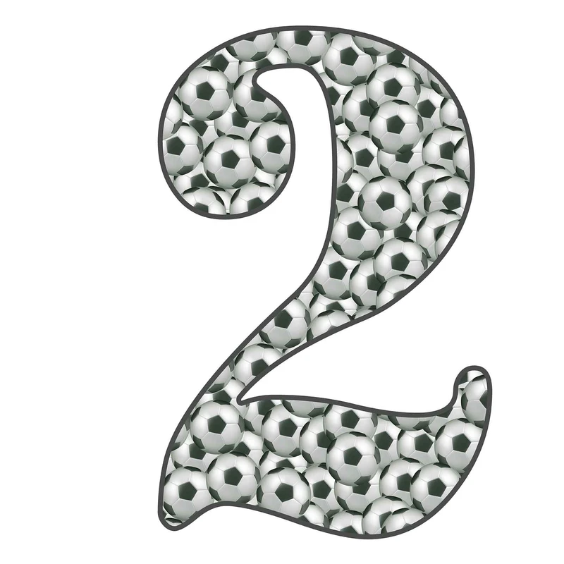 استند رومیزی تولد مدل عدد 2 طرح فوتبال کد 1325