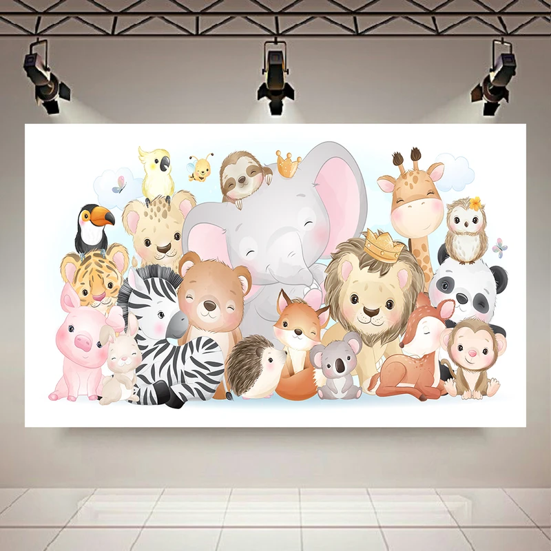  پوستر طرح مخمل کودکانه مدل حیوانات کد AR303915