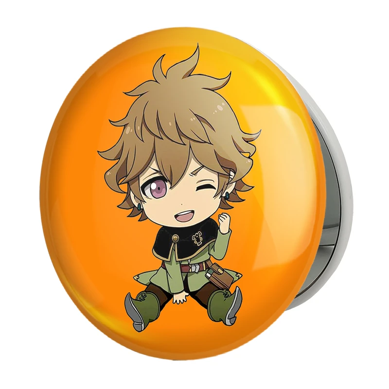 آینه جیبی خندالو طرح فنرال رولکیس انیمه بلک کلاور Black Clover مدل تاشو کد 10257 