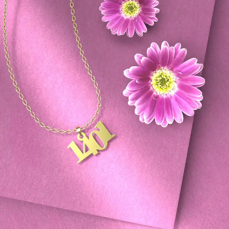 گردنبند طلا 18 عیار زنانه مدوپد مدل 1401