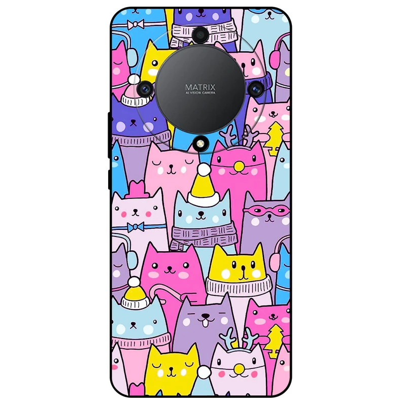 کاور مگافون طرح گربه مدل 8065 مناسب برای گوشی موبایل آنر X9A      