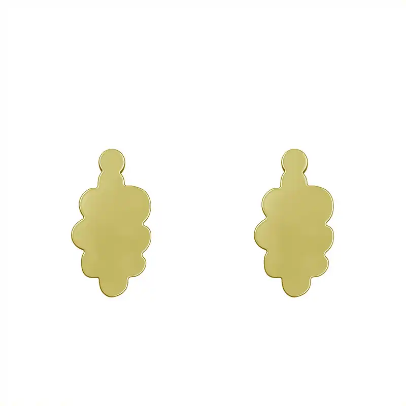 گوشواره طلا 18 عیار زنانه مدوپد مدل هندسی کد GA1-15093