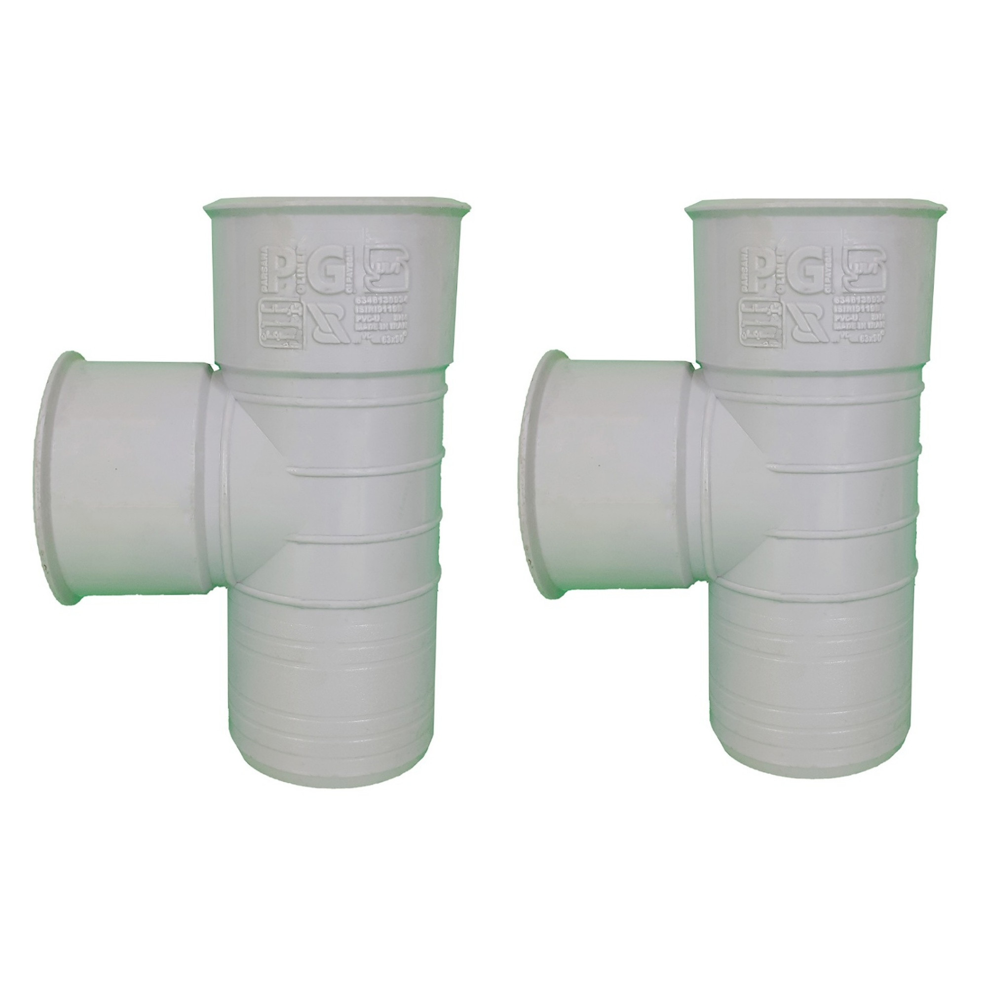 اتصال سه راهی پارسانا پلیمر گلپایگان مدل ۶۳-۹۰ بسته 2 عددی اتصال سه راهی پارسانا پلیمر گلپایگان مدل ۶۳-۹۰ بسته 2 عددی