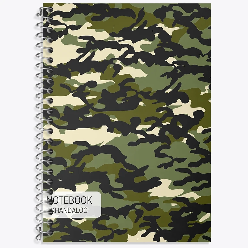 دفتر زبان 50 برگ خندالو مدل سه خط طرح چریکی کد N597