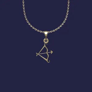 گردنبند طلا 18 عیار زنانه مدوپد مدل تیرکمان کد Y2-1-1034