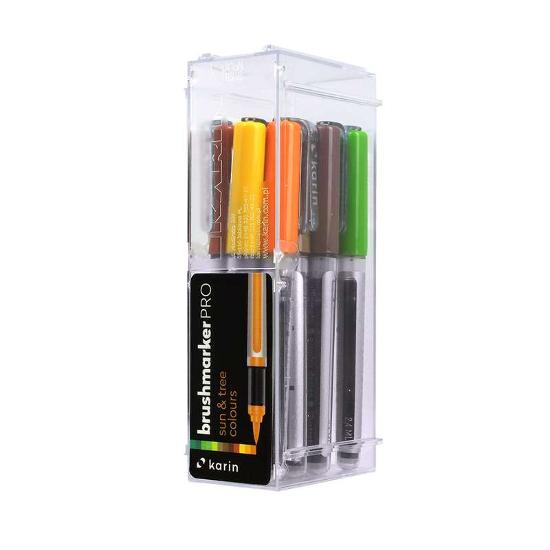 ماژیک کارین مدل Brushmarker Pro Sun and Tree بسته 12 عددی