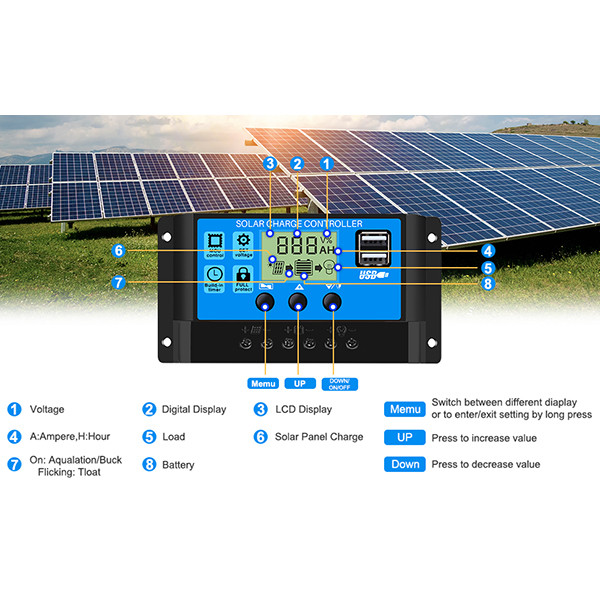 کنترلر هوشمند پنل خورشیدی مدل B08QHLTLMV کنترلر هوشمند پنل خورشیدی مدل B08QHLTLMV