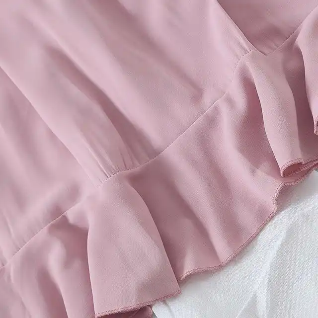 پیراهن زنانه مدل تابستانی رنگ صورتی چرک