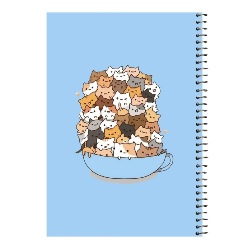 دفتر مشق 80 برگ اس جی مدل گربه های فنجانی   