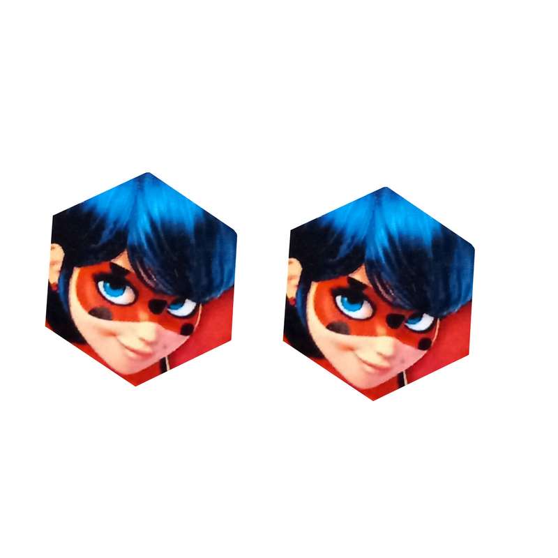 گوشواره دخترانه مدل کفشدوزکی کد 6ZELI-7123