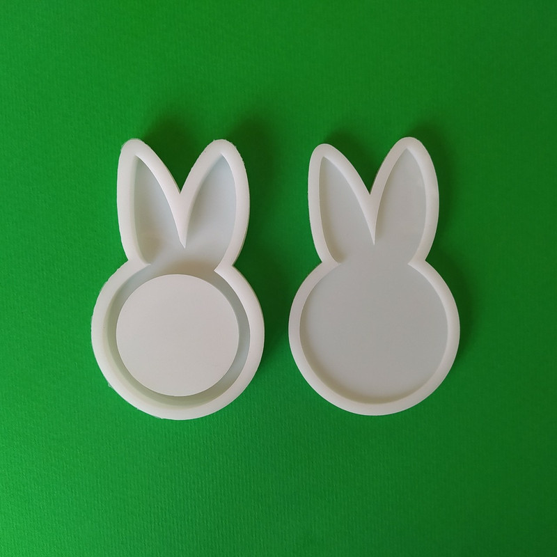 قالب رزین مدل آکواریومی طرح سر خرگوش مجموعه 2 عددی