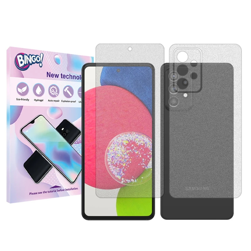 محافظ صفحه نمایش مات بینگو مدل Tough مناسب برای گوشی موبایل سامسونگ Galaxy A52s 5G به همراه محافظ پشت گوشی