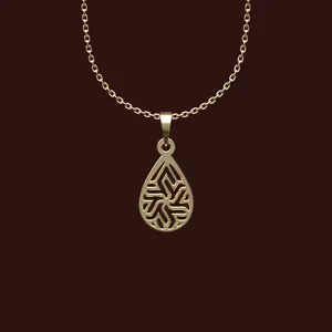 گردنبند طلا 18 عیار زنانه مدوپد مدل هندسی کد W2-1-1004