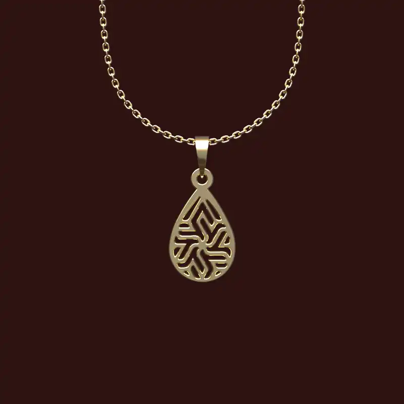 گردنبند طلا 18 عیار زنانه مدوپد مدل هندسی کد W2-1-1004