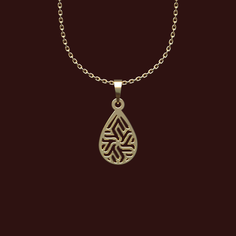 گردنبند طلا 18 عیار زنانه مدوپد مدل هندسی کد W2-1-1004