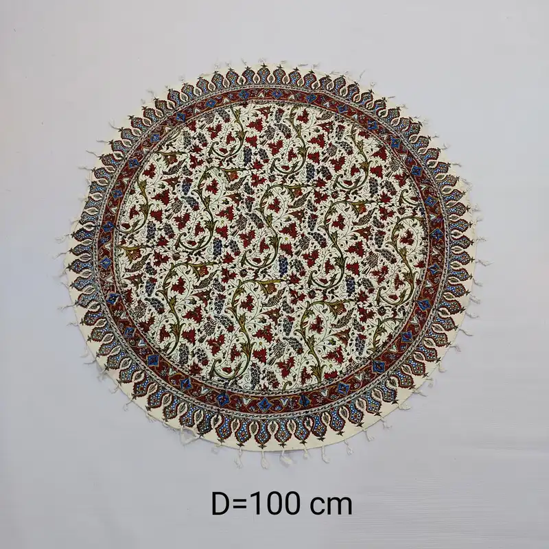 سفره قلمکار مدل باغ انگور آبنوس