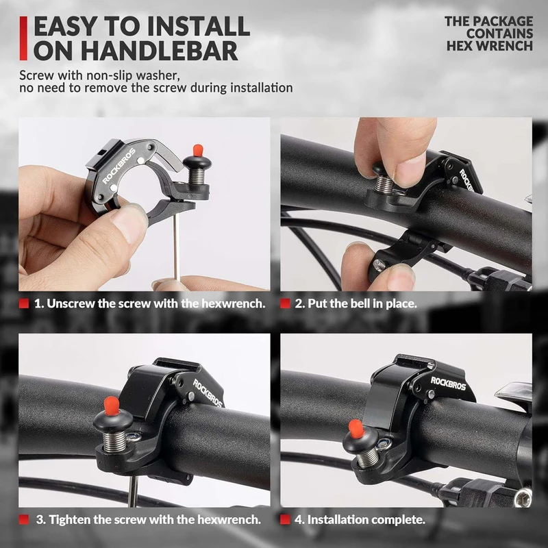 عکس شماره 4 : زنگ دوچرخه راک براس مدل 100db کد 2055