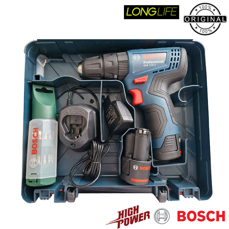 پیچ گوشتی شارژی چکشی بوش مدل GSB 120 Li Extra
