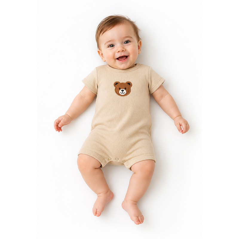 رامپر نوزادی مدل پنبه‌ای Teddy کد 001