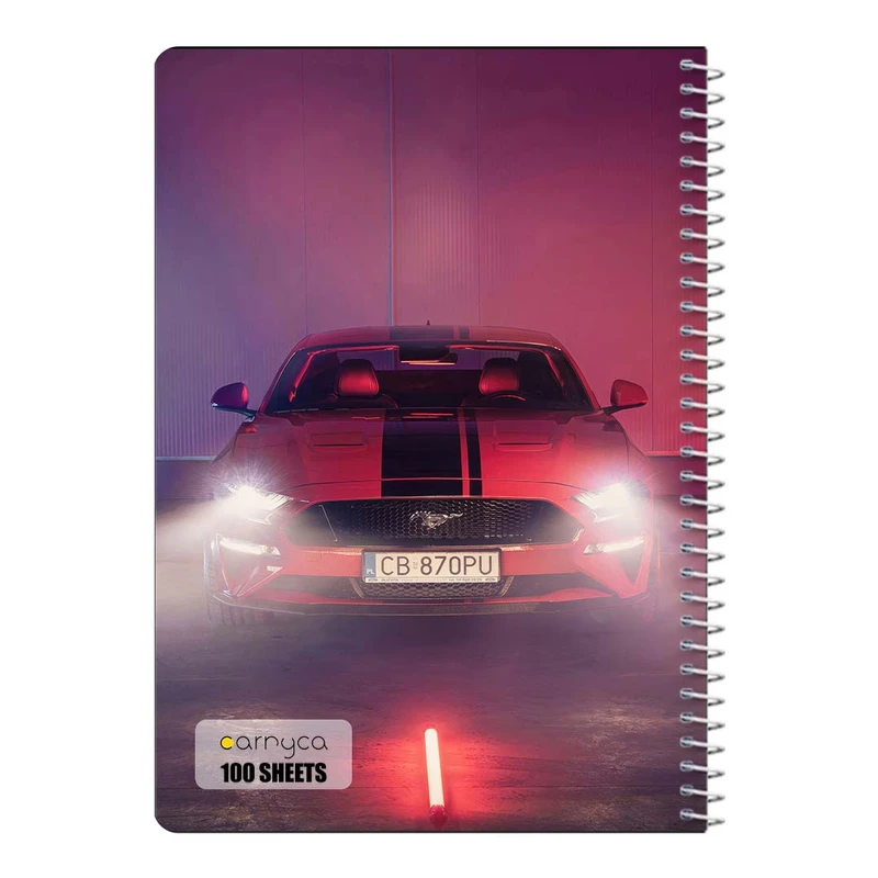 دفتر مشق 100 برگ سیمی کارنیکا طرح فورد ماستنگ Ford Mustang کد 51527