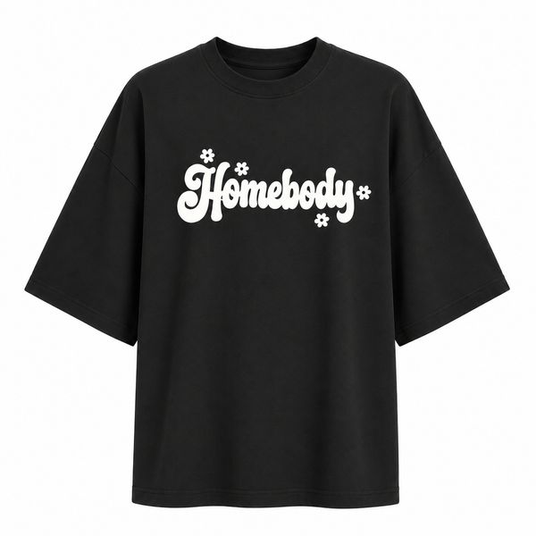تیشرت آستین سه ربع زنانه مدل باکسی Homebody
