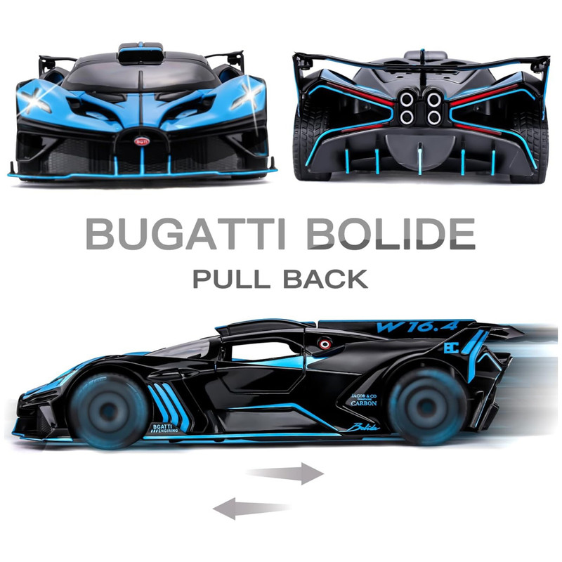 ماکت ماشین ناب سل مدل بوگاتی بولاید فلزی دودزا طرح BUGATTI BOLIDE 1:24