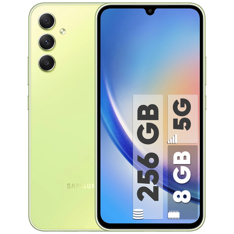 گوشی موبایل سامسونگ مدل Galaxy A34 5G دو سیم کارت ظرفیت 256 گیگابایت و رم 8 گیگابایت به همراه شارژر سامسونگ 