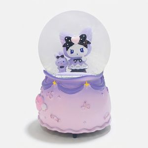 گوی موزیکال مدل بزرگ کوکی برفی طرح شخصیت کارتونی KUROMI کرومی کد 3320