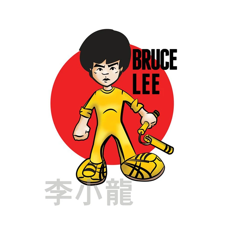 استیکر پارچه و لباس پاد آفرین مدل بروسلی کد 1858