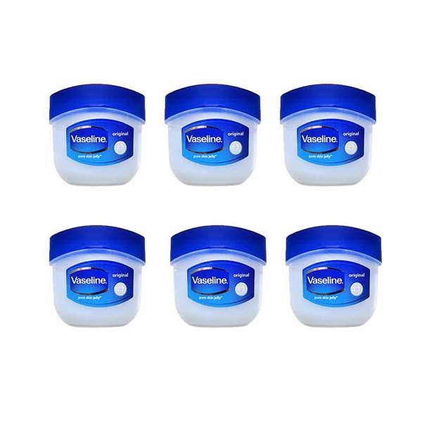 وازلین وازلین مدل skin protecting jelly حجم 5.5 میلی لیتر مجموعه 6 عددی وازلین وازلین مدل skin protecting jelly حجم 5.5 میلی لیتر مجموعه 6 عددی