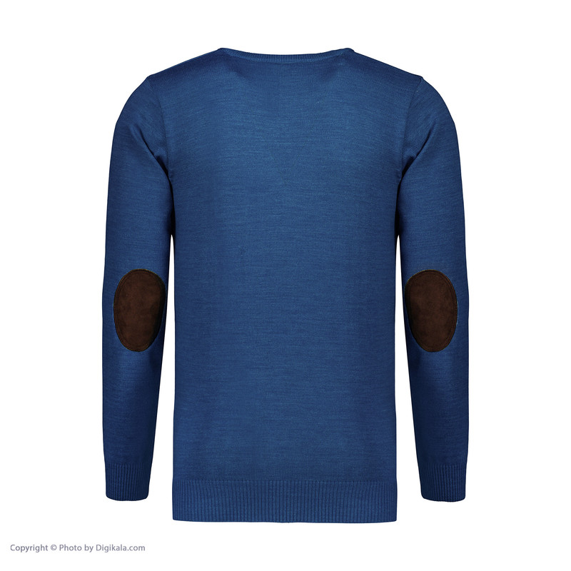 پلیور مردانه تریکو پاییزان مدل P700 رنگ آبی لاجوردی ملانژ