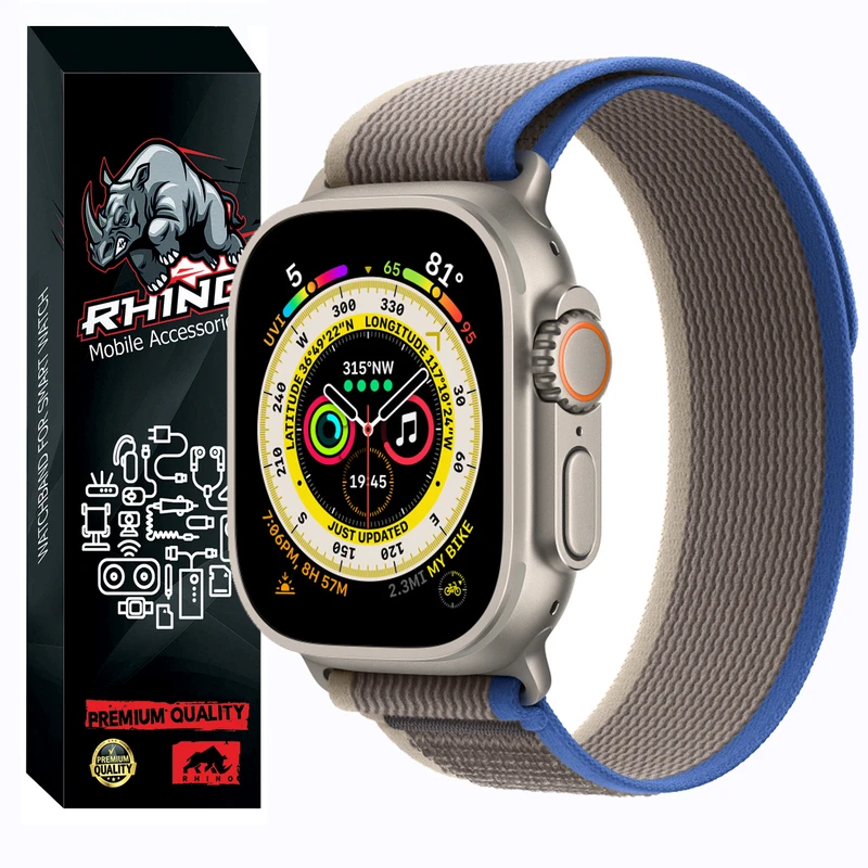 بند راینو مدل Trail Loop مناسب برای اپل واچ سری 8 45 میلی متری
