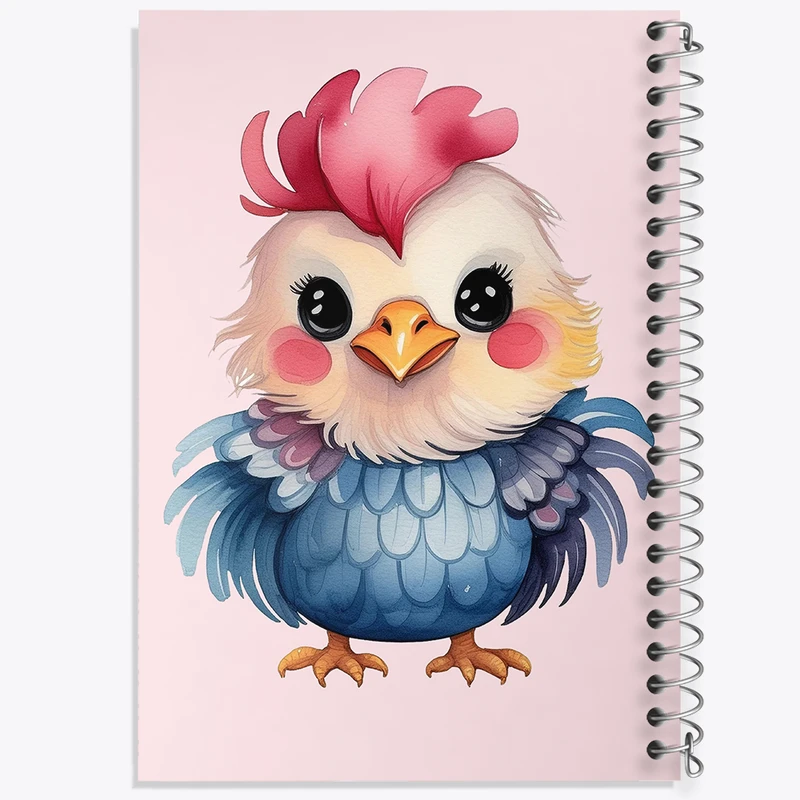 دفتر مشق 100 برگ خندالو طرح جوجه خروس کیوت کد N1595