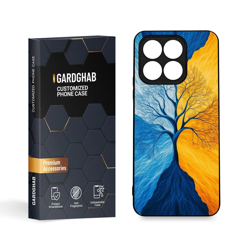 کاور گارد قاب مدل دورژله ای  هنری مناسب برای گوشی موبایل آنر X8a 4G