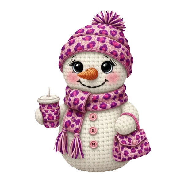 استیکر پارچه و لباس پاد آفرین طرح کارتونی آدم برفی کد 5578