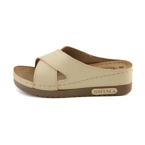 دمپایی زنانه کفش شیما مدل Pantea-Cream