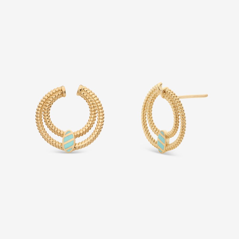گوشواره میخی طلا 18 عیار زنانه گلدم مدل E255002